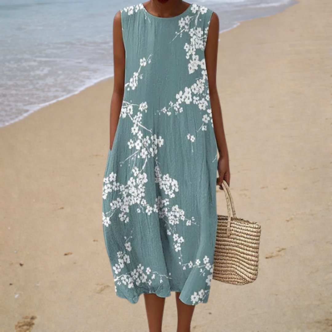 Margaux – Robe Fleurs Blanches