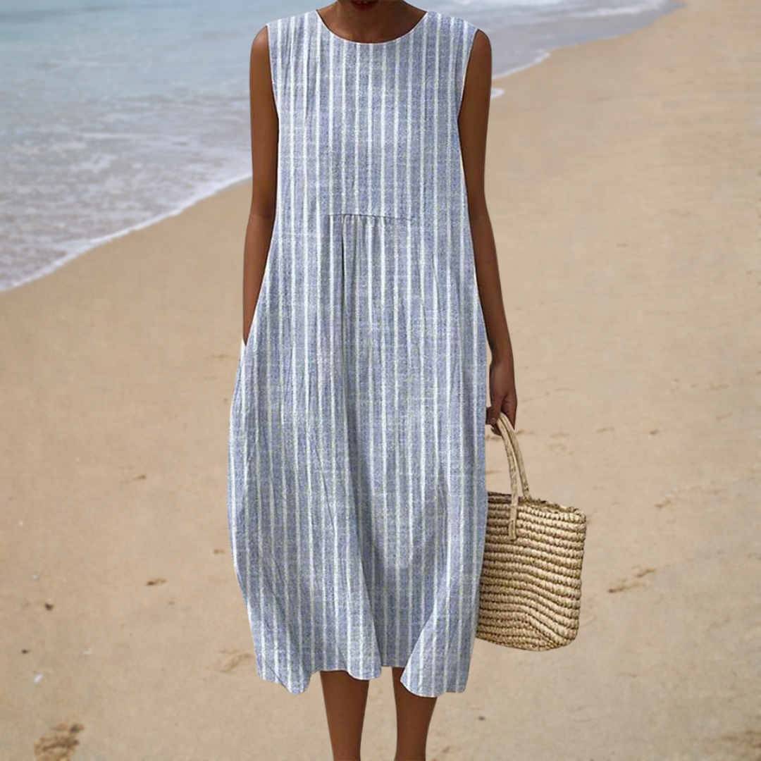 Aimée – Robe à Rayures Marinière
