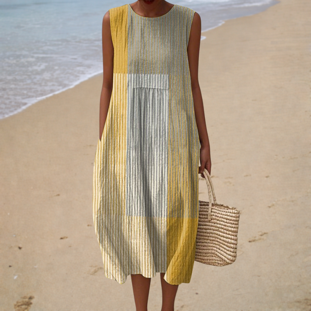 Adèle – Robe Sans Manches Fluide