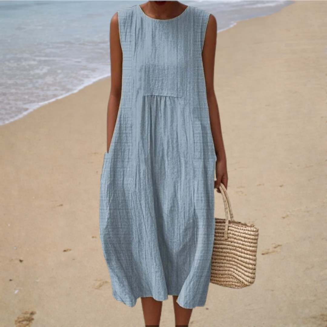 Inès – Robe Bleue Méditerranée