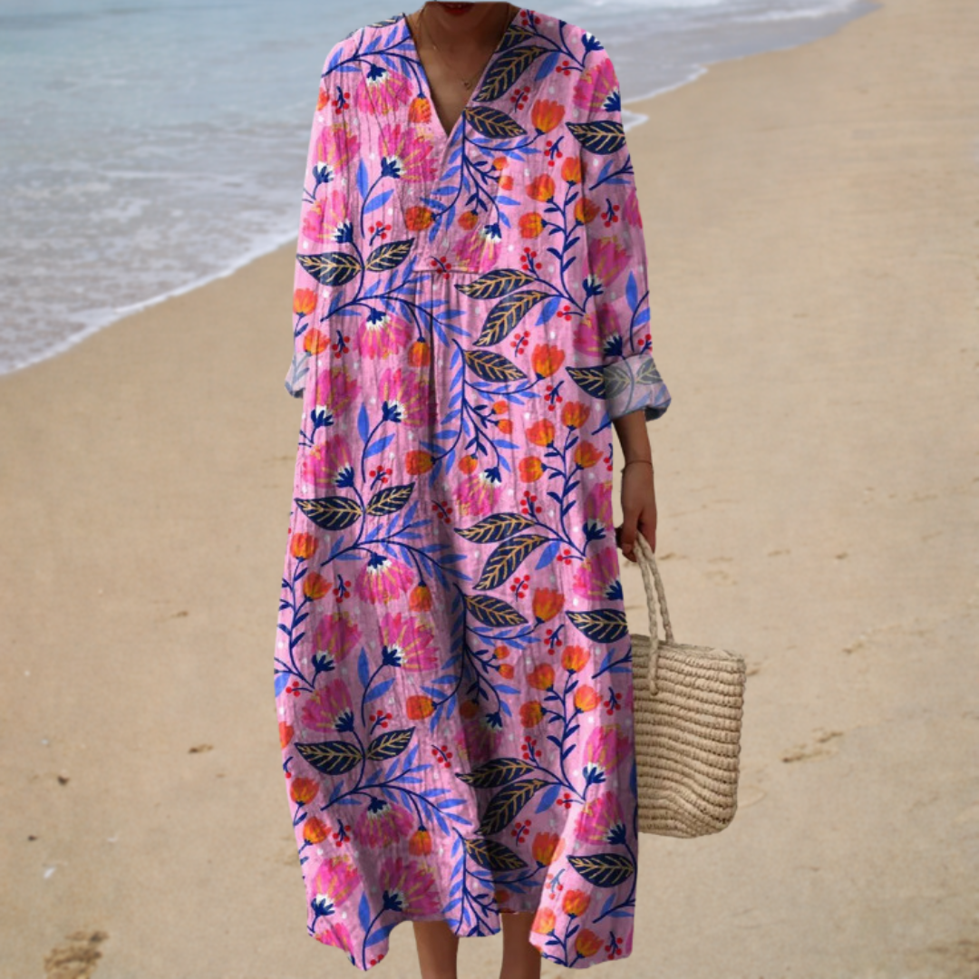 Brigitte – Robe Imprimée Chic