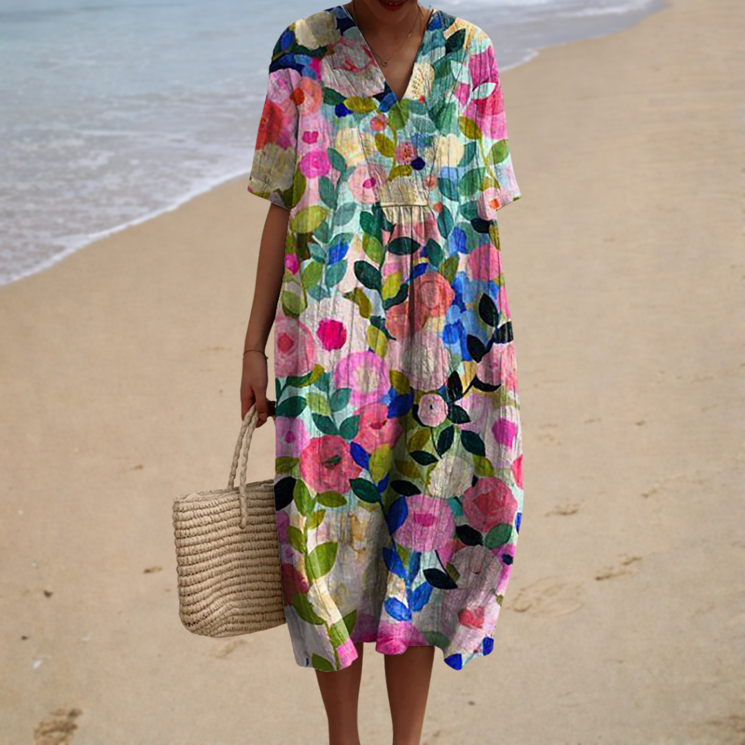 Lucie – Robe Fleurs Colorées