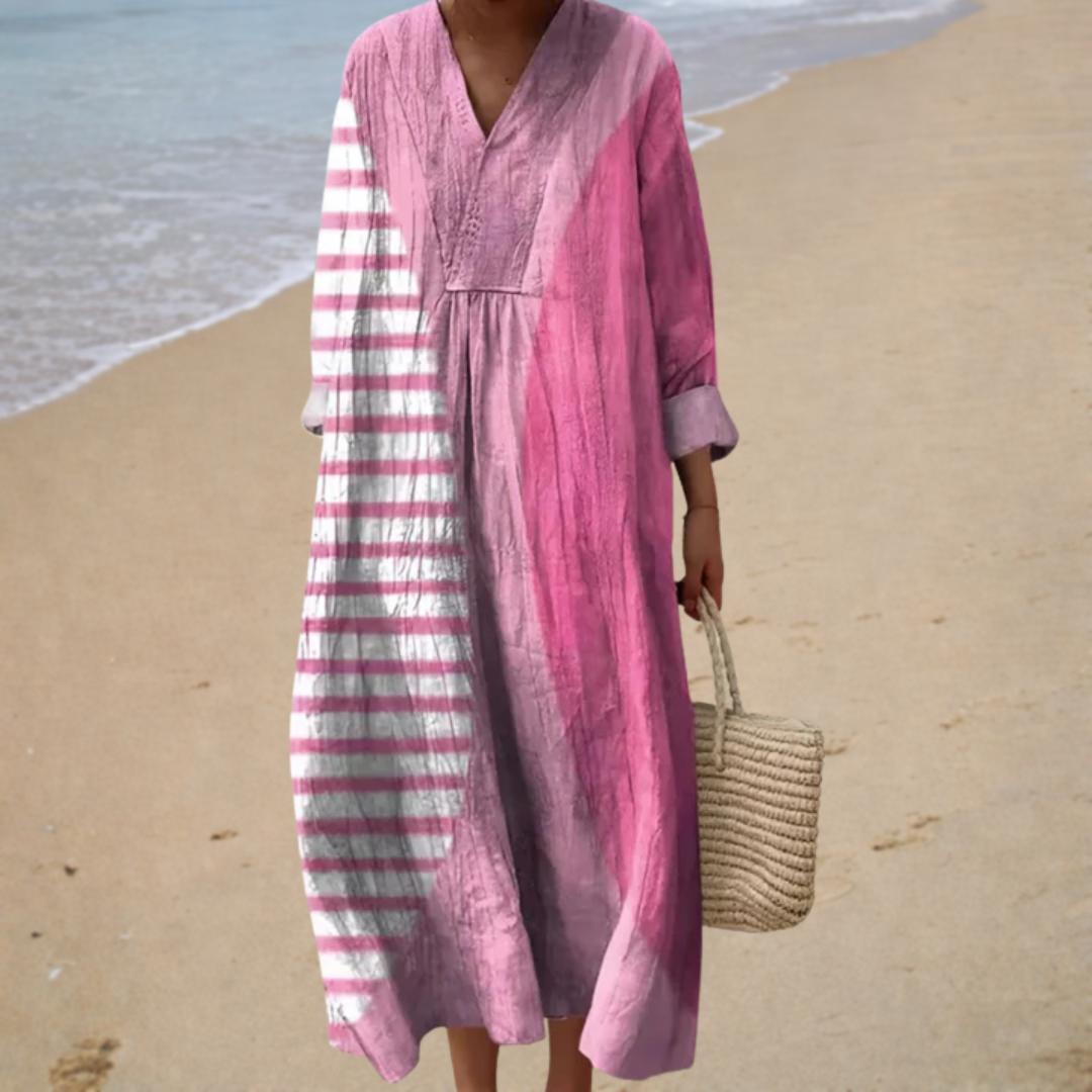 Hélène – Robe Imprimée Rose
