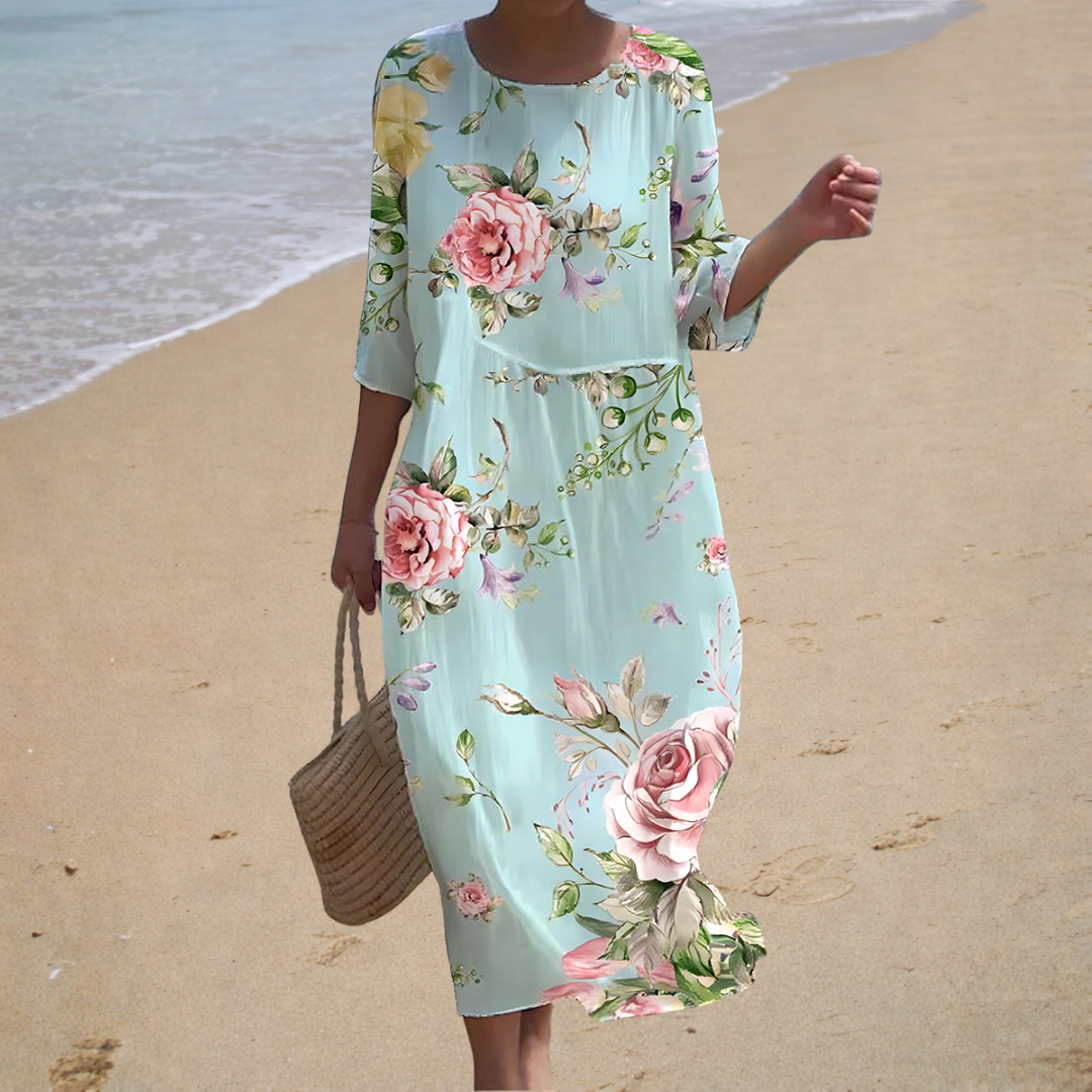 Léa – Robe Longue Bleue